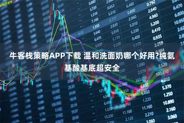 牛客栈策略APP下载 温和洗面奶哪个好用?纯氨基酸基底超安全